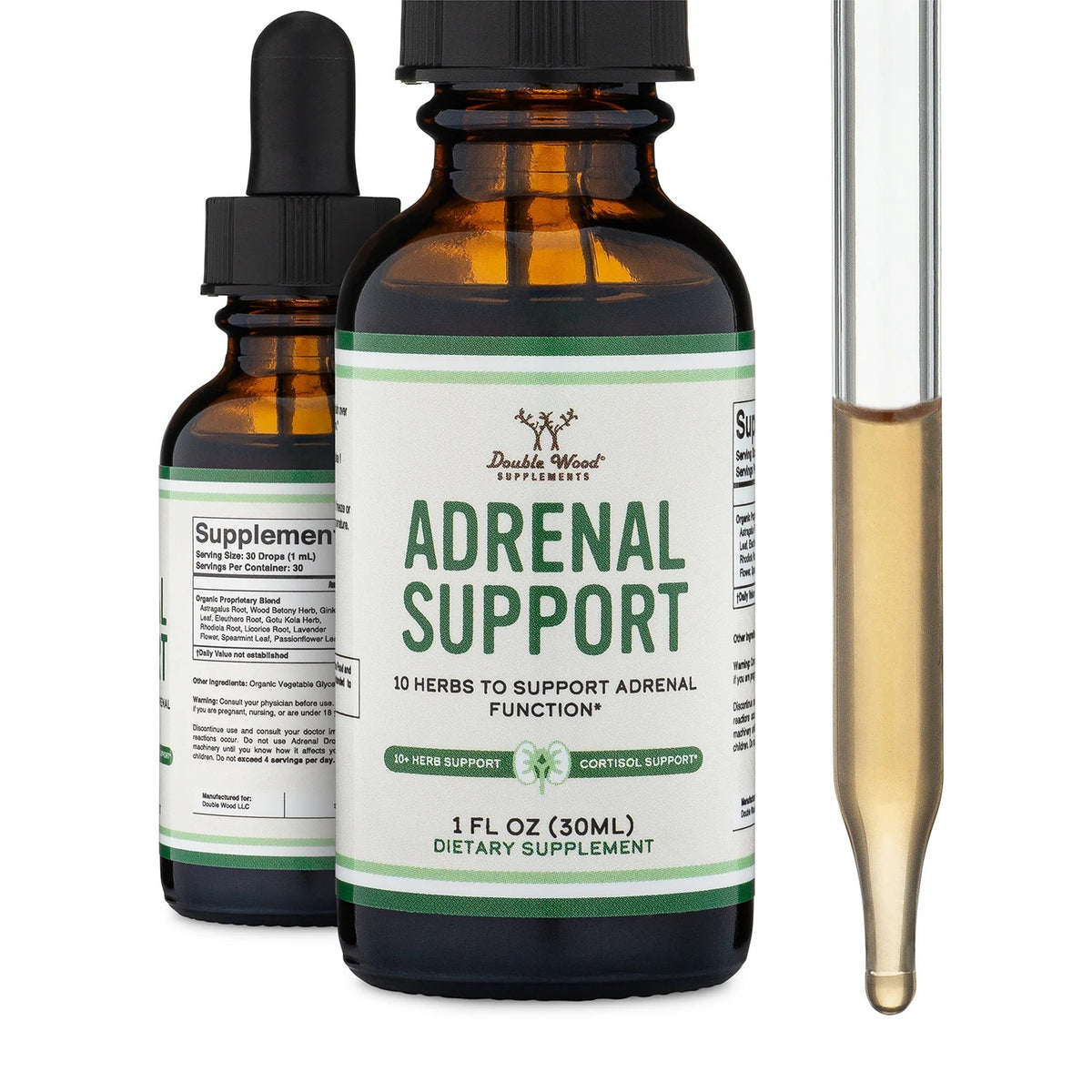 Double Wood Adrenal Support Liquid Drops 30 Ml