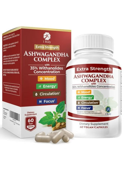 1 Body Ashwagandha Complex with Shoden Stress Relief, Sleep, and Energy Support