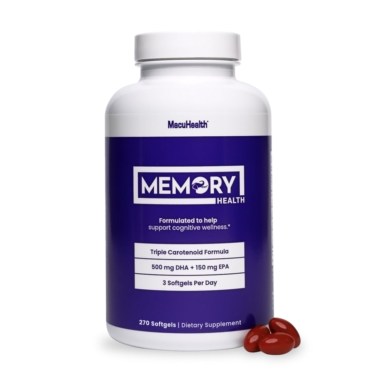MacuHealth Memory Health Carotenoids Supplement 270 Softgels Pakistan