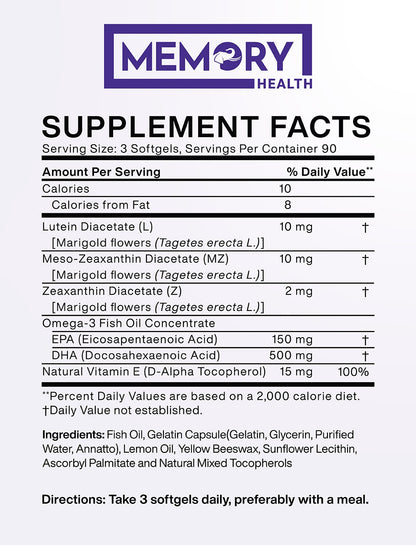 MacuHealth Memory Health Carotenoids Supplement 270 Softgels Pakistan