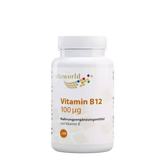 Vitaworld Vitamin B12 100 mcg 180 Capsules With Vitamin B