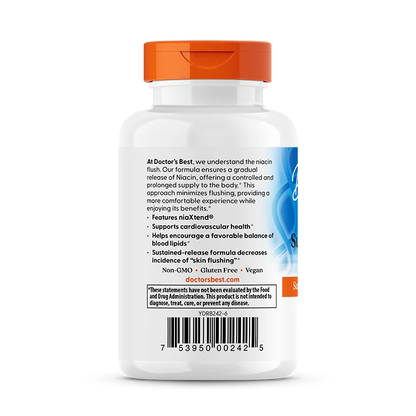 Doctor's Best Sustained-Release Niacin With NiaXtend - Supports Cardiovascular Health