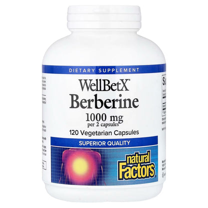 Natural Factors, WellBetX®, Berberine 1000Mg 120 Capsules
