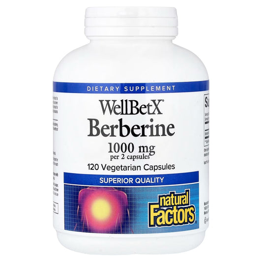 Natural Factors, WellBetX®, Berberine 1000Mg 120 Capsules