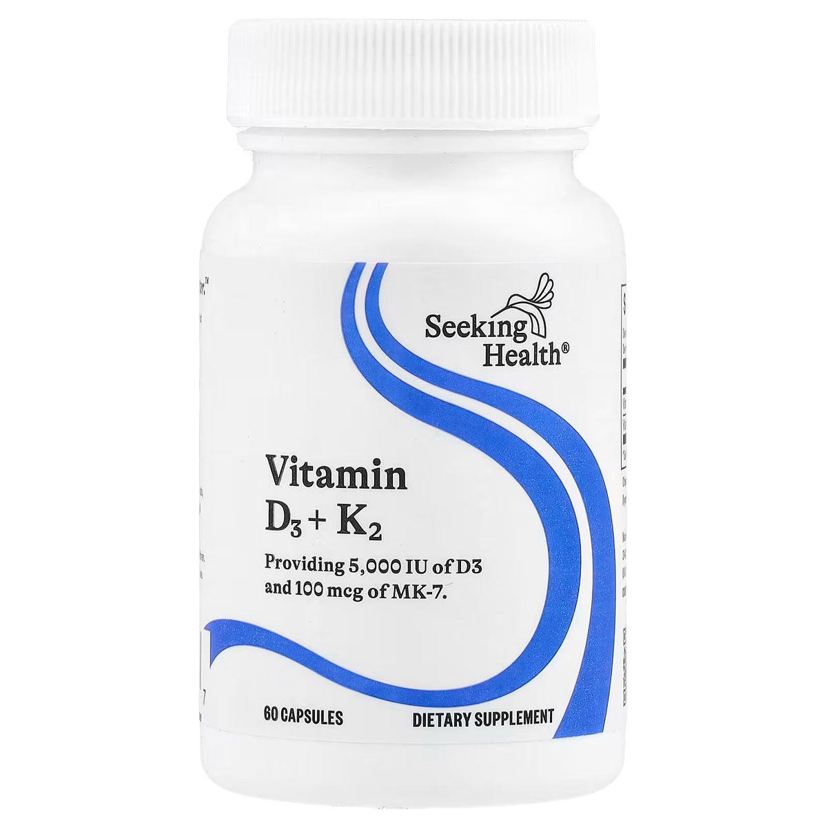 Seeking Health Vitamin D3 + K2 5000 IU 100Mg 60 Capsules