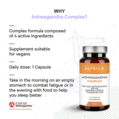 Nutralie Ashwagandha Complex Ksm 66 550 Mg 60 Capsules