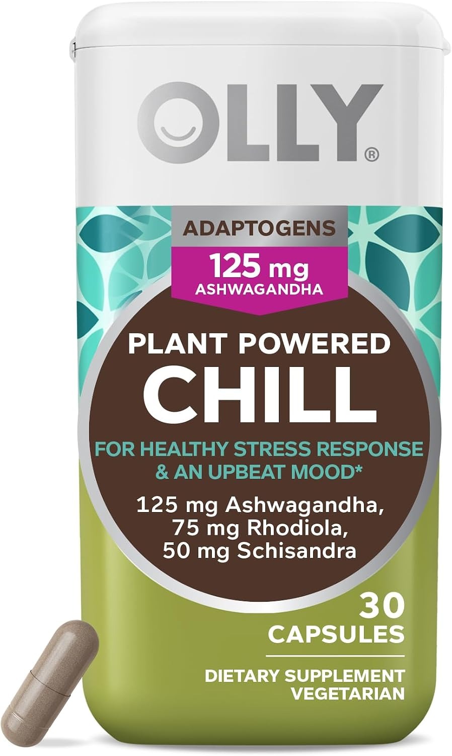 OLLY Adaptogen Plant Powder 125 Mg Ashwagandha 30 Capsules