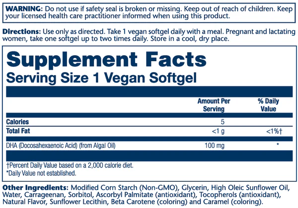 Solaray Dha Neuromins 100mg 60 Softgels