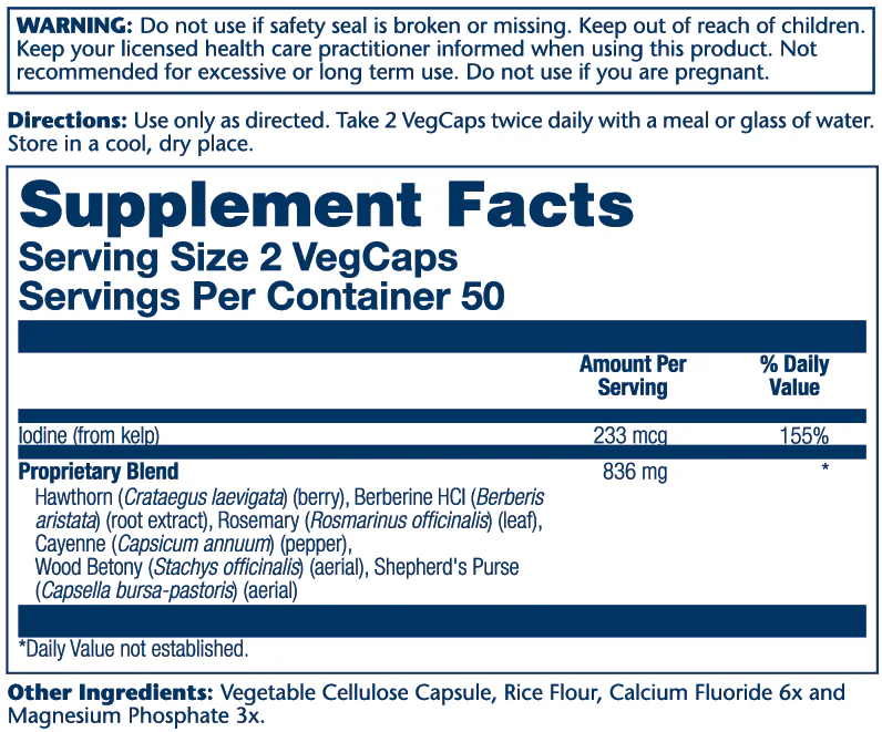 Solaray Heart Blend Sp-8 100 Caps