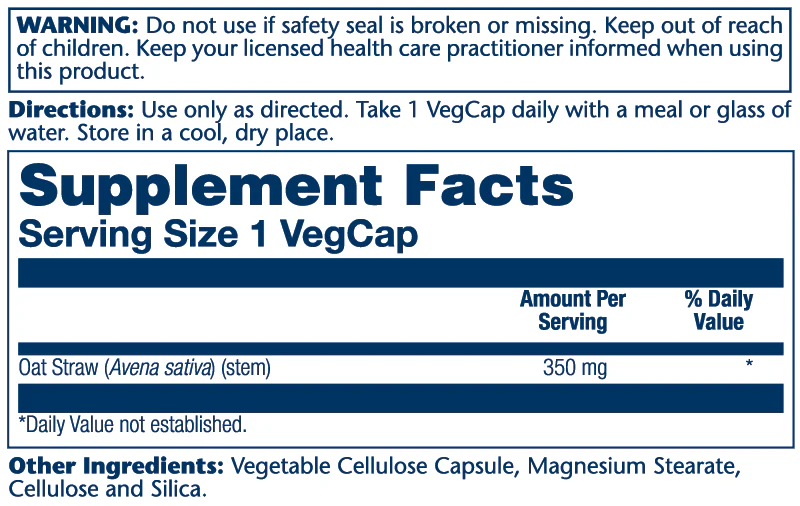 Solaray Avena Sativa 350mg 100 Caps