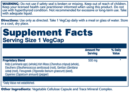 Solaray Thyroid Blend Sp-31 100 Caps