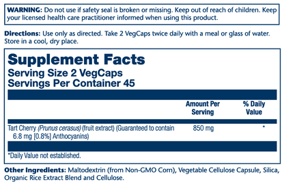 Solaray Tart Cherry Fruit Extract 850mg 90 Caps