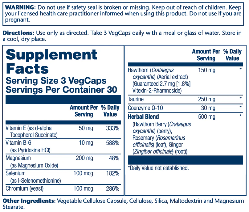 Solaray Hawthorn Cardio Support Blend 90 Caps