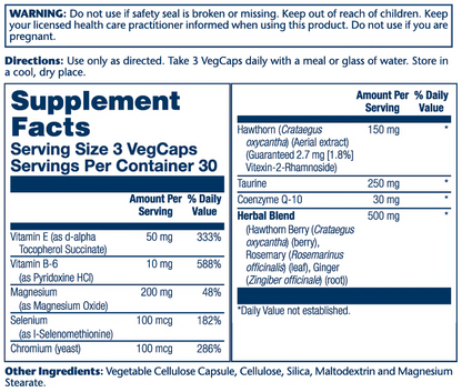 Solaray Hawthorn Cardio Support Blend 90 Caps