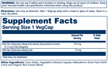 Solaray Wild Yam Root Extract 275mg 60 Caps