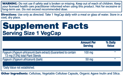 Solaray Pygeum Bark Extract, 100mg 30 Caps