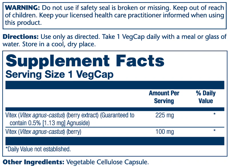 Solaray Vitex Chasteberry Extract 60 Caps