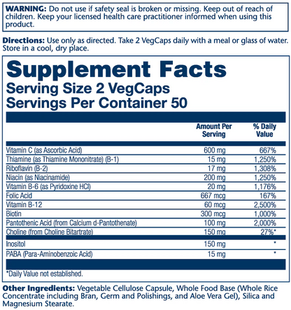 Solaray Vitamin B-Stress 100 Caps