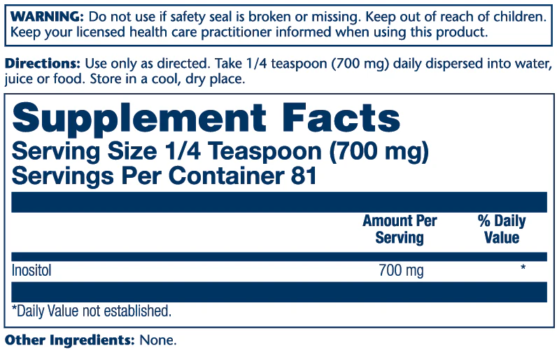Solaray Inositol Powder 700mg 57g