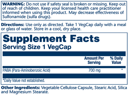 Solaray Paba, Timed-Release 700mg 100 Caps