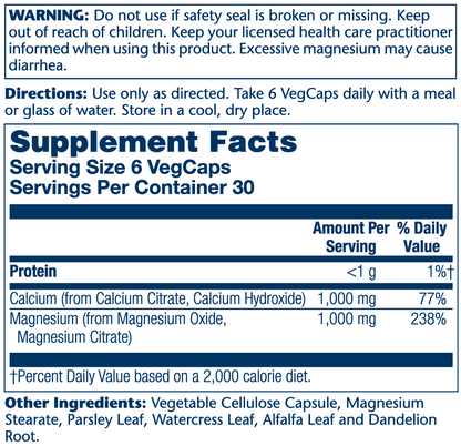 Solaray Calcium & Magnesium Citrate 180 Caps