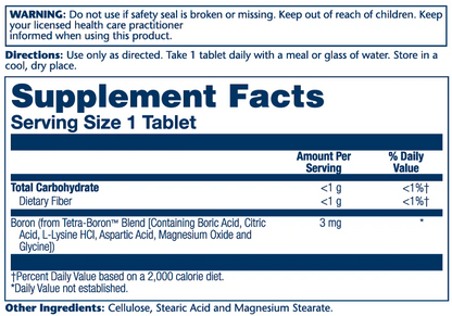 Solaray Tetra-Boron 3mg 100 Tabs