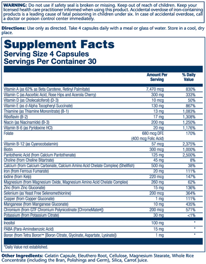 Solaray Mega-Mineral Multivitamin 120 Caps