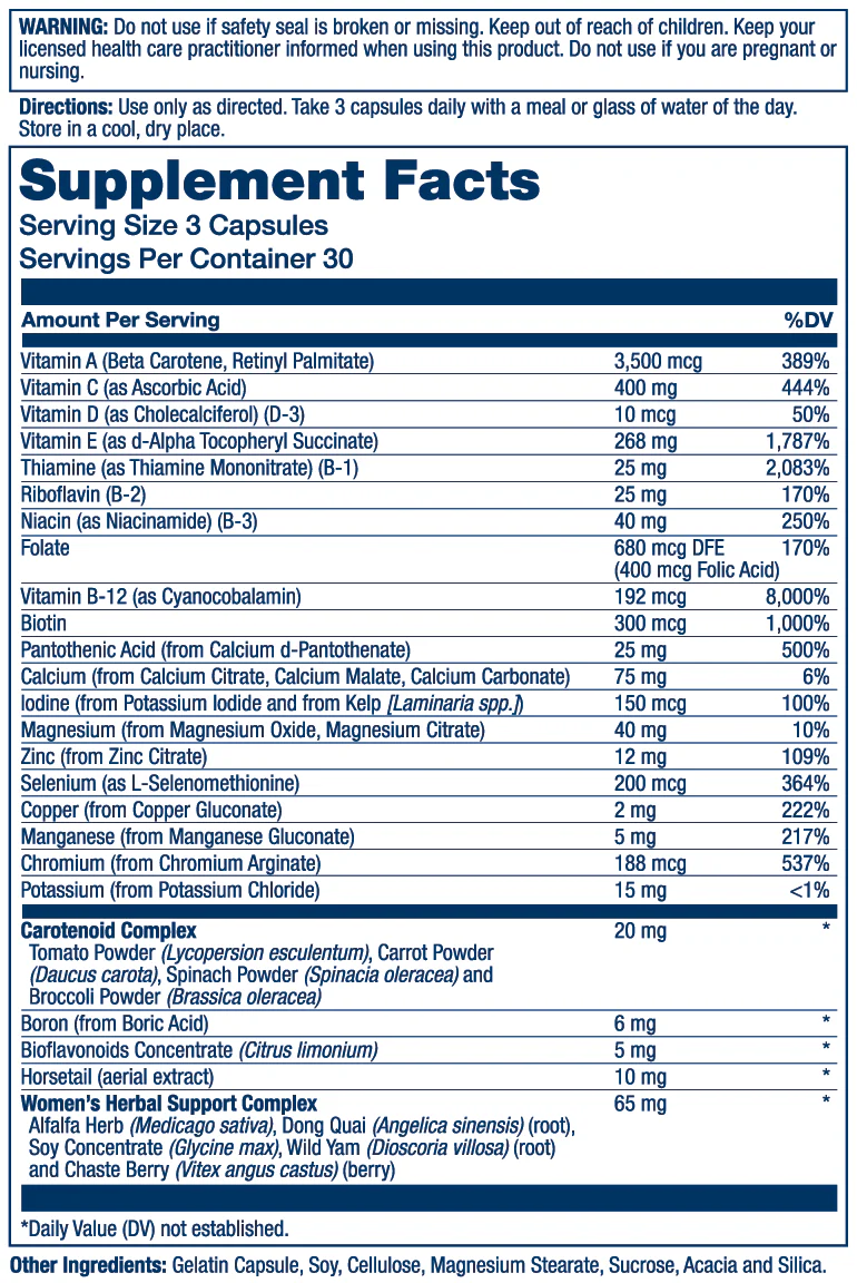 Solaray Women's Golden Multivitamin 90 Caps