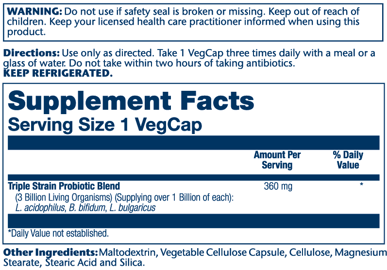 Solaray Multidophilus 3 Strain 100 Caps