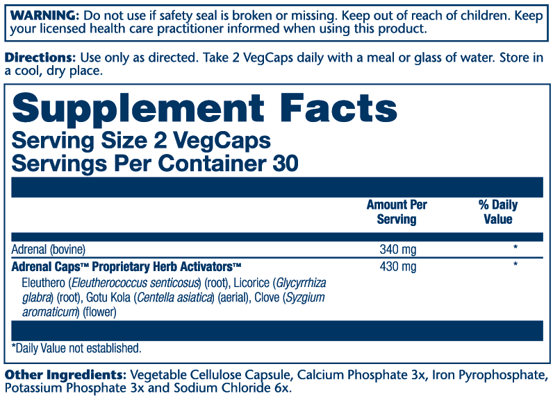 Solaray Adrenal 60 Caps