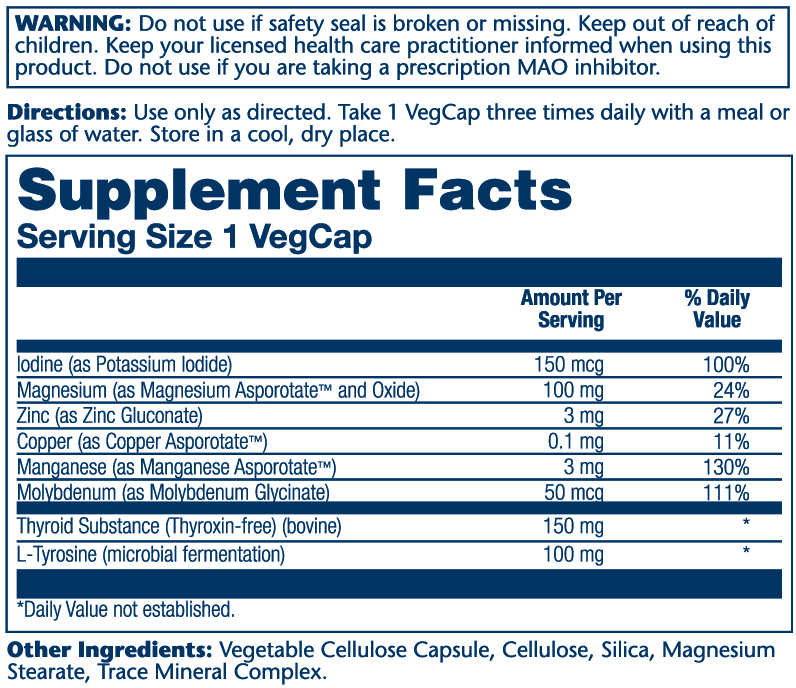 Solaray Thyroid Caps 60 Caps