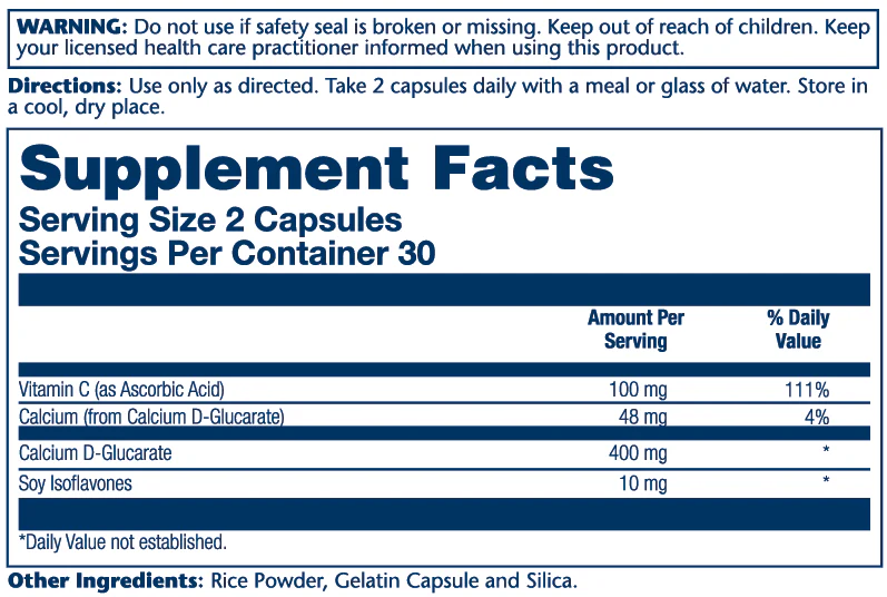 Solaray Calcium D-Glucarate 400mg 60 Caps