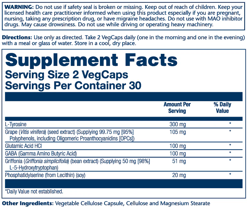 Solaray Focus for Adults 60 Caps