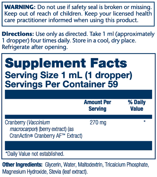 Solaray Liquid Cranactin Cranberry Extract 315mg 59ml