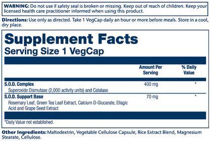 Solaray SOD 2000 Plus 100 Caps
