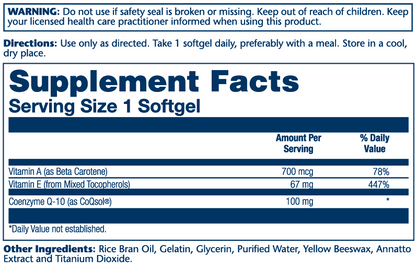 Solaray Bio Co Q-10 100mg 30 Softgels