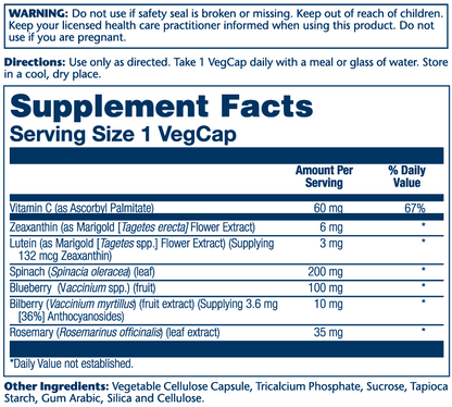 Solaray Ultra Zeaxanthin 6mg 30 Caps
