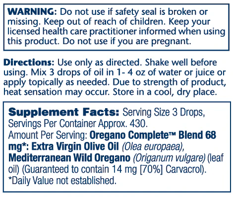 Solaray Oregano Complete 1oz
