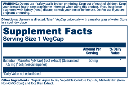 Solaray Butterbur Root Extract 50mg 60 Caps