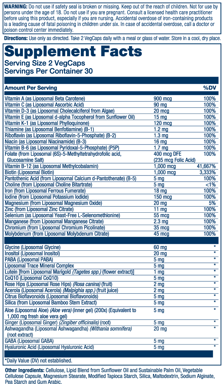 Solaray Liposomal Multivitamin Women's 60 Caps