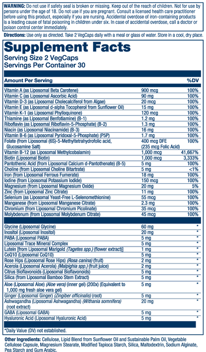 Solaray Liposomal Multivitamin Women's 60 Caps
