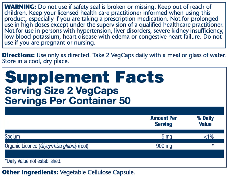 Solaray Licorice Root 900mg 100 Caps