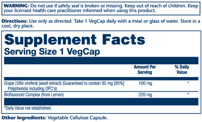 Solaray Grape Seed Extract 100mg 60 Caps
