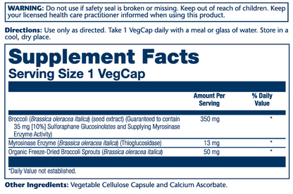 Solaray Activated Broccoli Seed Extract 350mg 30 Caps