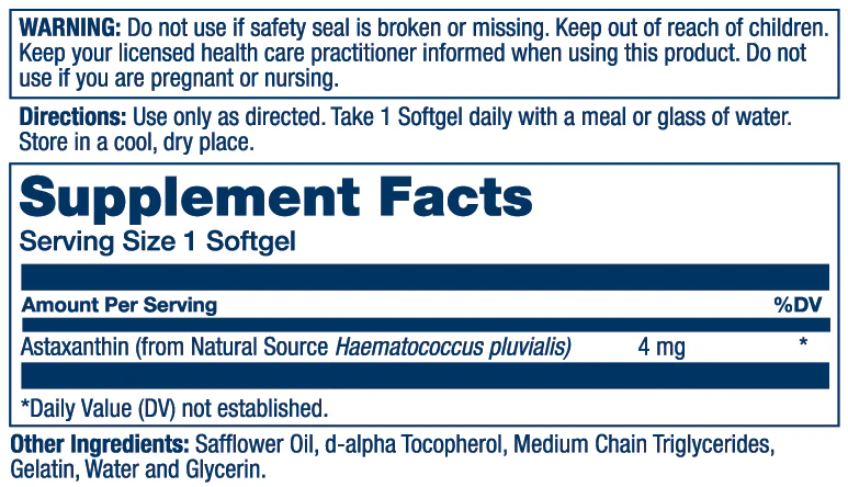 Solaray Astaxanthin 60 Softgels