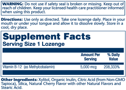 Solaray Methyl B-12 - Cherry 60 Lozenges