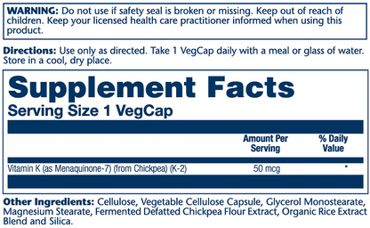 Solaray Vitamin K-2, Mk-7 50mcg 30 Caps