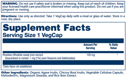Solaray Rhodiola Root Extract 100mg 30 Caps