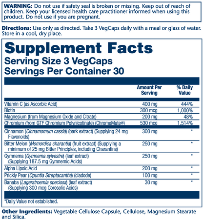 Solaray Blood Glucose Success 90 Caps