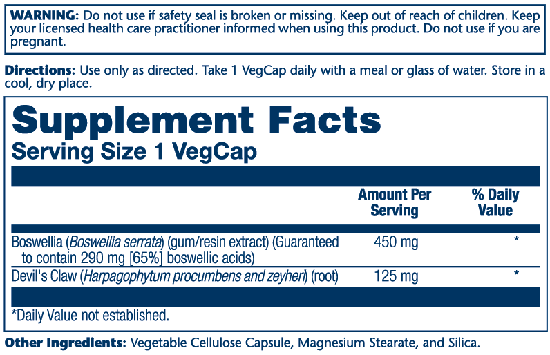 Solaray Boswellia Resin Extract 450mg 60 Caps
